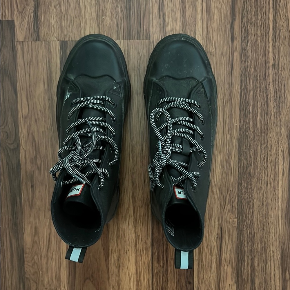 Hunter for Target Black Lace-Up Winter Rain Boots